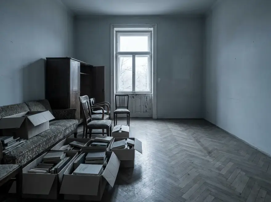 Wohnungsentrümpelung in einer Wiener Altbauwohnung mit Parkettboden